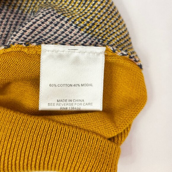 Modcloth yin yang 3/4 sleeve mustard sweater size Small - Picture 3 of 5